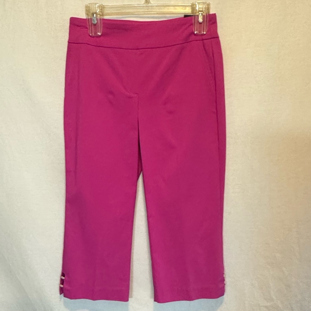 A-160 Counterparts NWT Pink Pull on Mid Rise Capri Pants Size PS